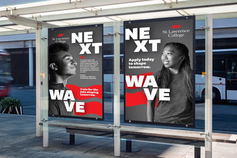 A Next Wave transit shelter design shown in environmental context.